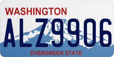 WA license plate ALZ9906
