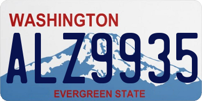 WA license plate ALZ9935