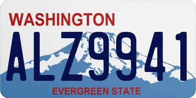 WA license plate ALZ9941