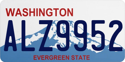 WA license plate ALZ9952