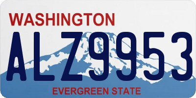 WA license plate ALZ9953