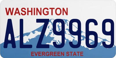 WA license plate ALZ9969