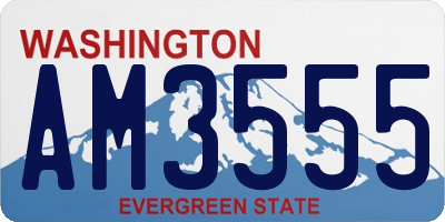 WA license plate AM3555