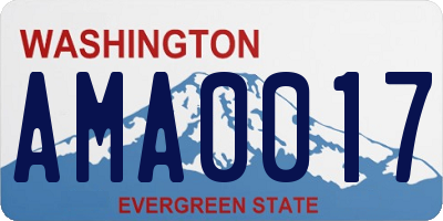 WA license plate AMA0017