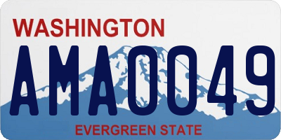 WA license plate AMA0049