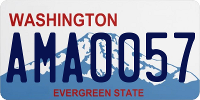 WA license plate AMA0057