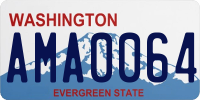 WA license plate AMA0064