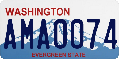 WA license plate AMA0074