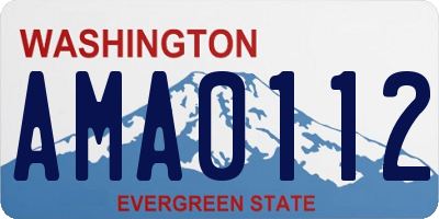 WA license plate AMA0112