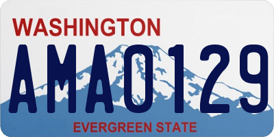 WA license plate AMA0129
