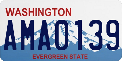 WA license plate AMA0139