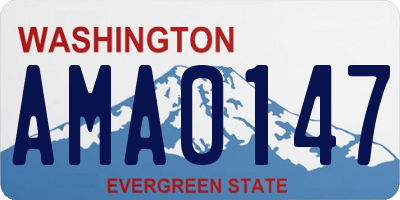 WA license plate AMA0147