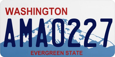 WA license plate AMA0227