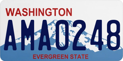 WA license plate AMA0248