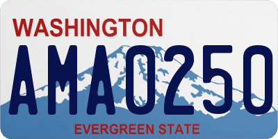 WA license plate AMA0250
