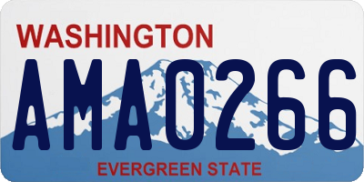 WA license plate AMA0266