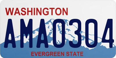 WA license plate AMA0304