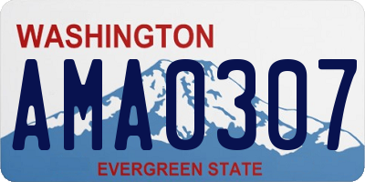 WA license plate AMA0307