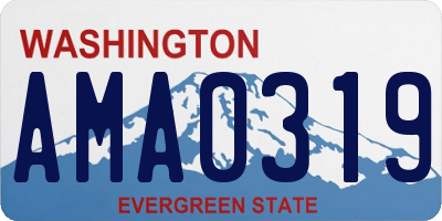 WA license plate AMA0319