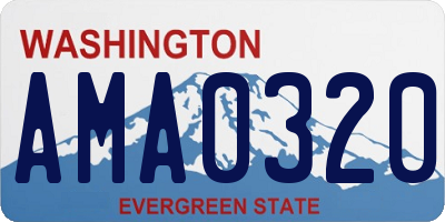 WA license plate AMA0320