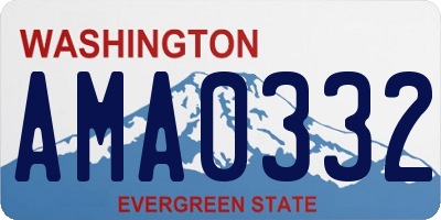 WA license plate AMA0332