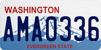 WA license plate AMA0336
