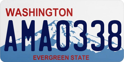 WA license plate AMA0338