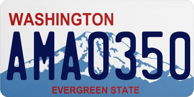 WA license plate AMA0350