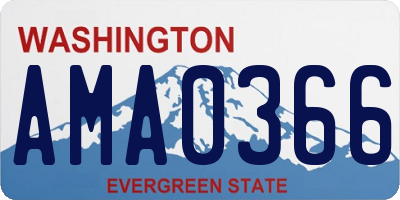 WA license plate AMA0366