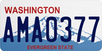 WA license plate AMA0377