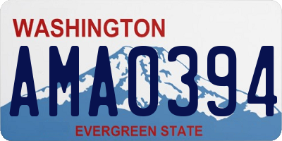 WA license plate AMA0394