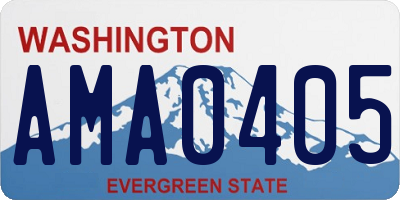 WA license plate AMA0405