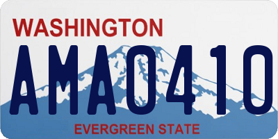 WA license plate AMA0410