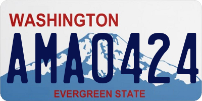 WA license plate AMA0424