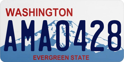 WA license plate AMA0428