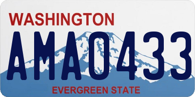WA license plate AMA0433