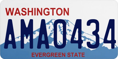 WA license plate AMA0434