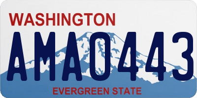 WA license plate AMA0443