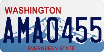 WA license plate AMA0455