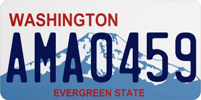 WA license plate AMA0459