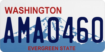WA license plate AMA0460