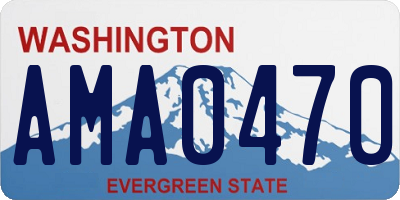 WA license plate AMA0470