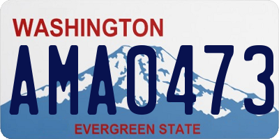 WA license plate AMA0473