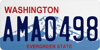 WA license plate AMA0498