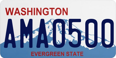 WA license plate AMA0500