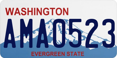 WA license plate AMA0523