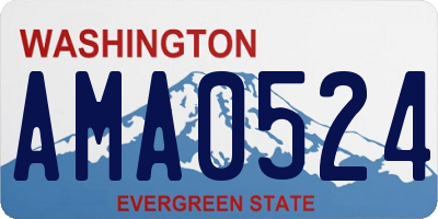 WA license plate AMA0524