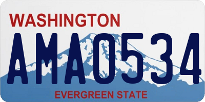 WA license plate AMA0534