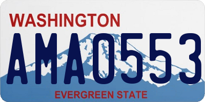 WA license plate AMA0553