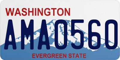WA license plate AMA0560